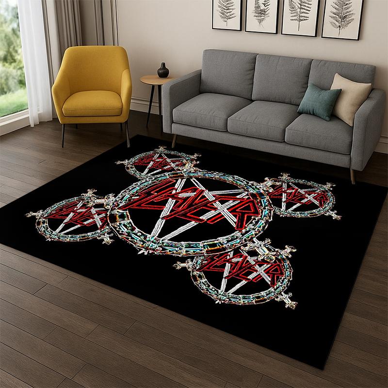 Retro Slayer Heavy Metal Rcck Band Sign Carpet Rug for Bedroom Living Room Sofa Doormat Home Decor,Kid Game Area Rug Non-slip 40x60cm
Retro Slayer Heavy Metal Rcck Band Sign Carpet Rug for Bedroom Living Room Sofa Doormat Home Decor,Kid Game Area Rug Non-slip 40x60cm
