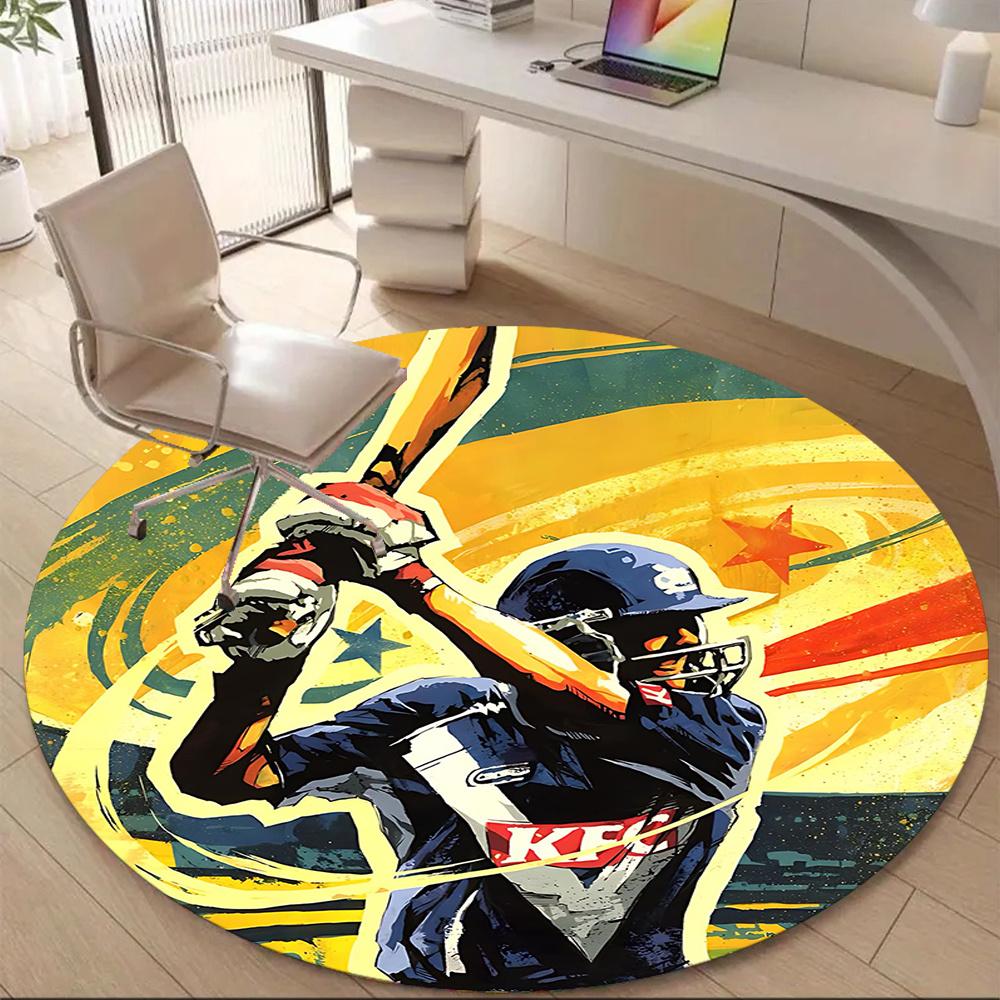 1PC Cricket Batting Office Round Area Rug, Indoor Mat Suitable ForOffice, Under Office Chairs Bedroom Living Room Home Decor, Room Deco a006 80cm by 80cm
1PC Cricket Batting Office Round Area Rug, Indoor Mat Suitable ForOffice, Under Office Chairs Bedroom Living Room Home Decor, Room Deco a006 80cm by 80cm