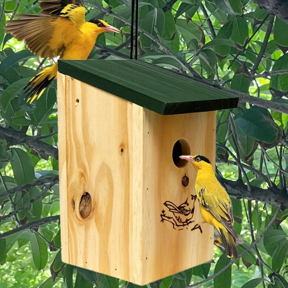 Hanging Bird House Wooden Bird Breeding Nest Pigeon House Finch Nest Garden Decoration Wood
Hanging Bird House Wooden Bird Breeding Nest Pigeon House Finch Nest Garden Decoration Wood