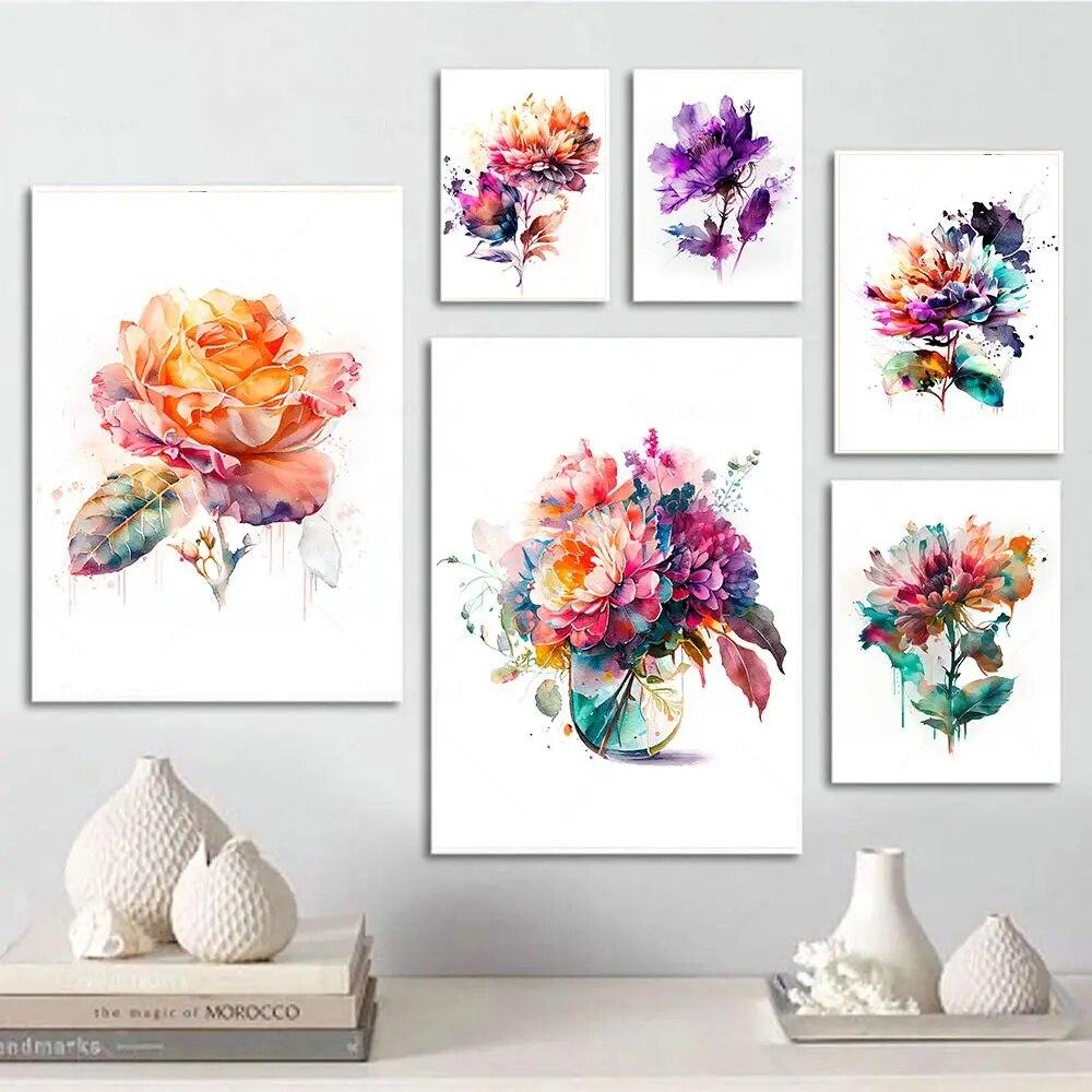 Fresh Colors Watercolor Flower Painting Nordic Posters and Prints Floral Wall Art Picture Living Room Home
Fresh Colors Watercolor Flower Painting Nordic Posters and Prints Floral Wall Art Picture Living Room Home