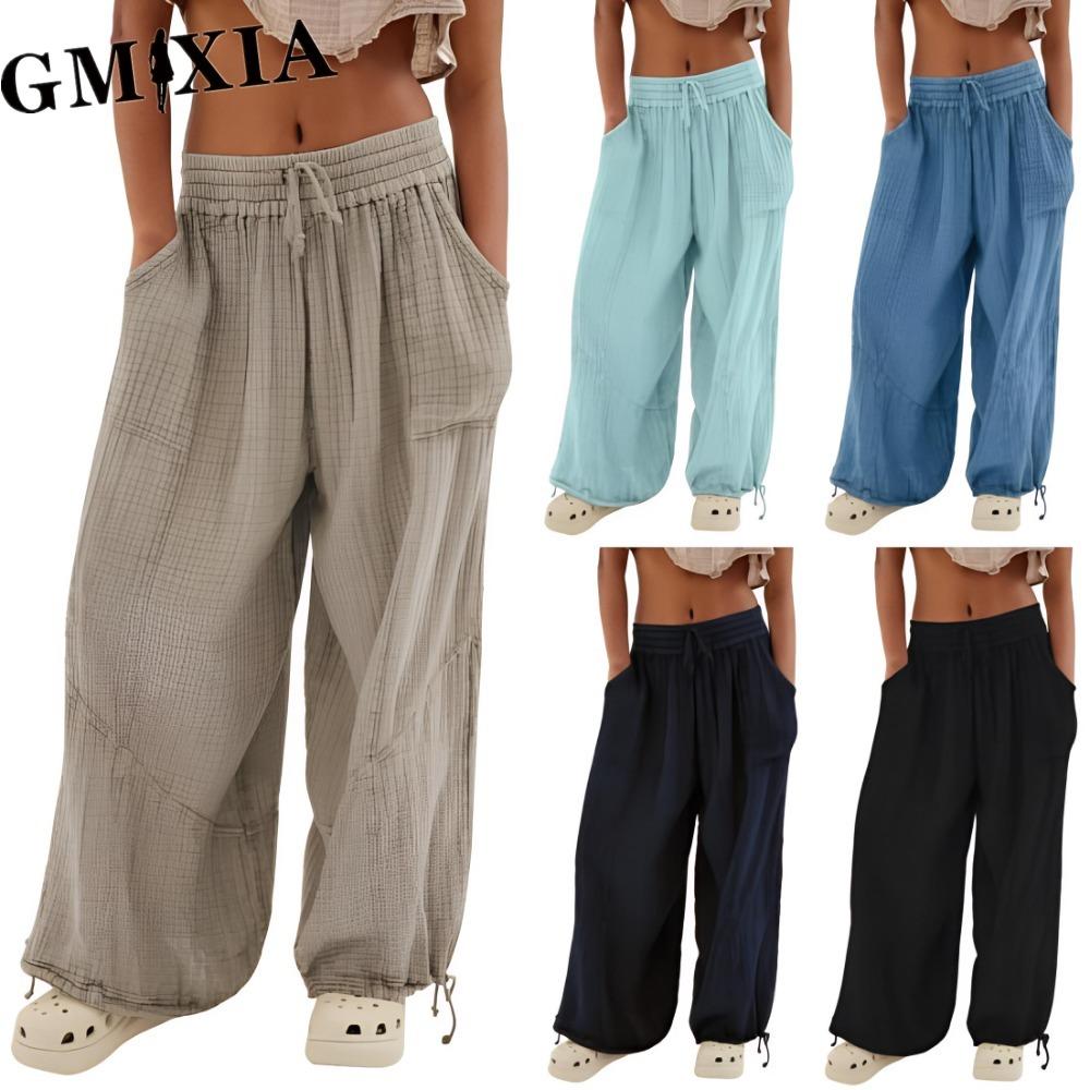 GMXIA 8 Color Women High Elastic Waist Trousers Wide Leg Loose Pants Deep Vest Pleated Ankle Pockets Ladies Casual Pants S синий
GMXIA 8 Color Women High Elastic Waist Trousers Wide Leg Loose Pants Deep Vest Pleated Ankle Pockets Ladies Casual Pants S синий