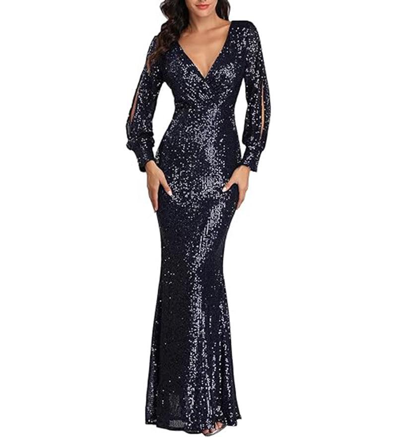 Long-Sleeved Mermaid V-Neck Sequin Evening Gown - 2026 Collection, Multi-color, Plus Size XXL
Long-Sleeved Mermaid V-Neck Sequin Evening Gown - 2026 Collection, Multi-color, Plus Size XXL