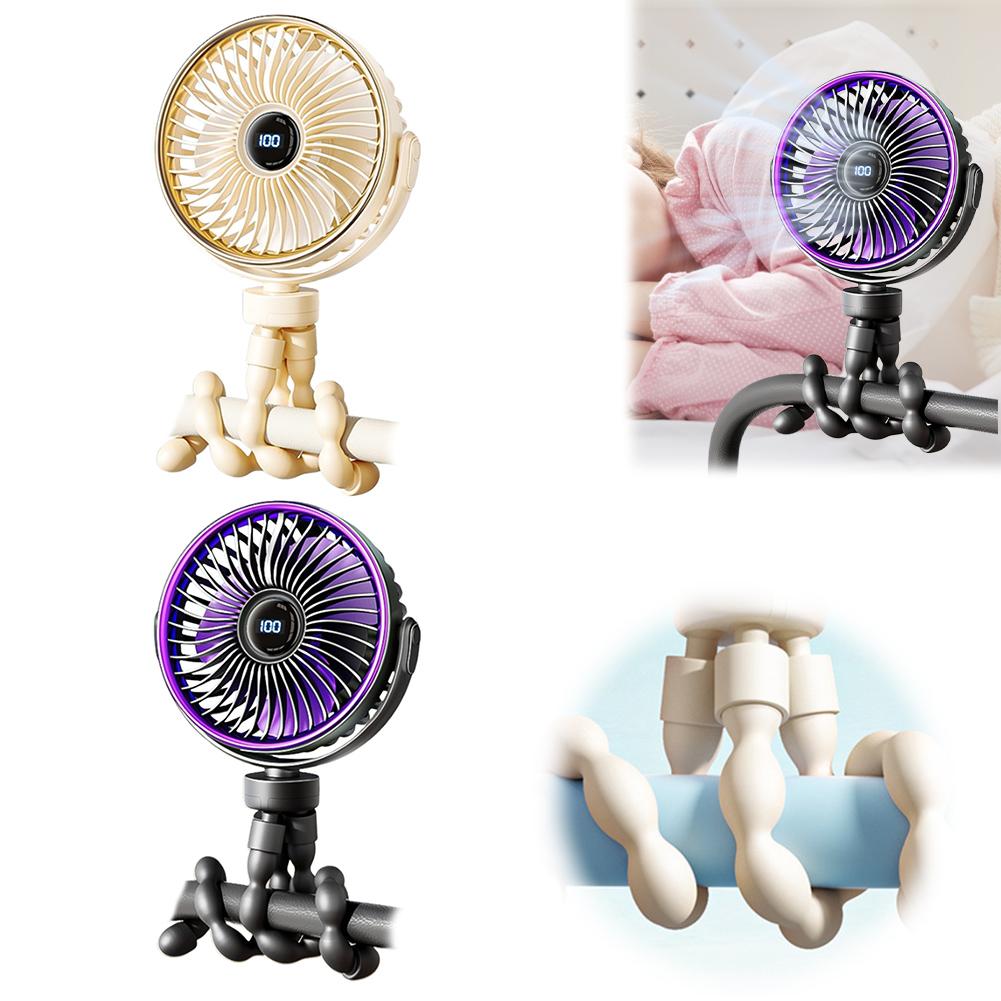 Baby Stroller Fan with Flexible Tripod Mini Octopus Fan Battery Powered Desktop Small Fan Rechargebale for Baby Stroller Student
Baby Stroller Fan with Flexible Tripod Mini Octopus Fan Battery Powered Desktop Small Fan Rechargebale for Baby Stroller Student