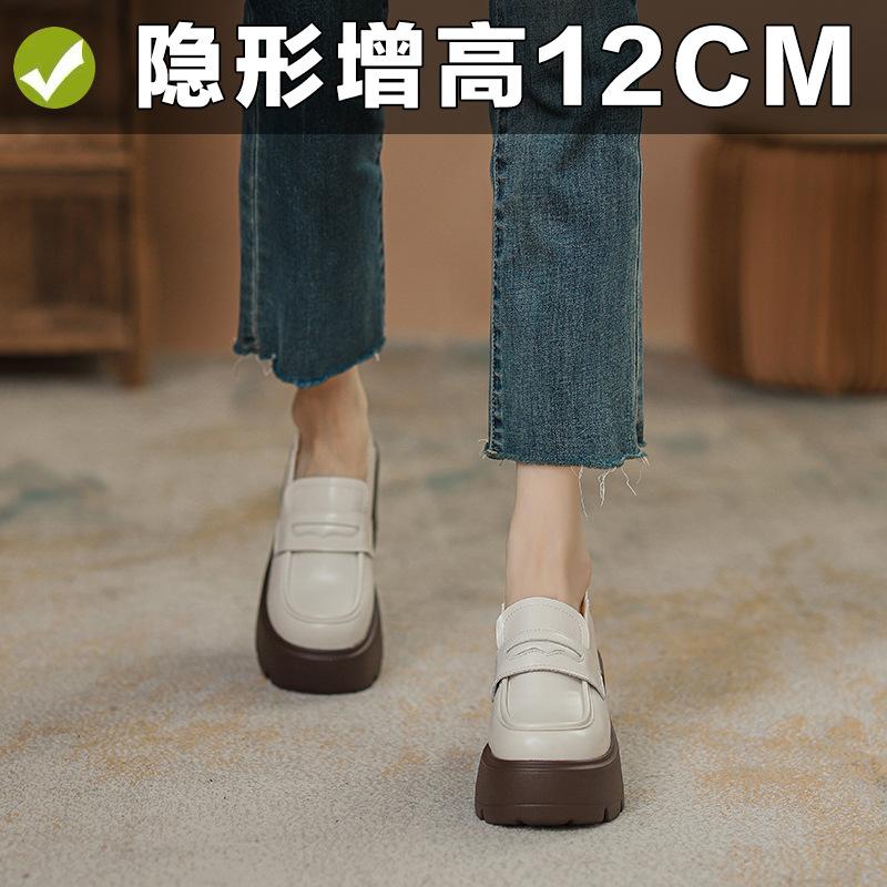 12cm petite height increasing white loafers for women British style thick soled super high heels leather shoes 32 off білий колір
12cm petite height increasing white loafers for women British style thick soled super high heels leather shoes 32 off білий колір