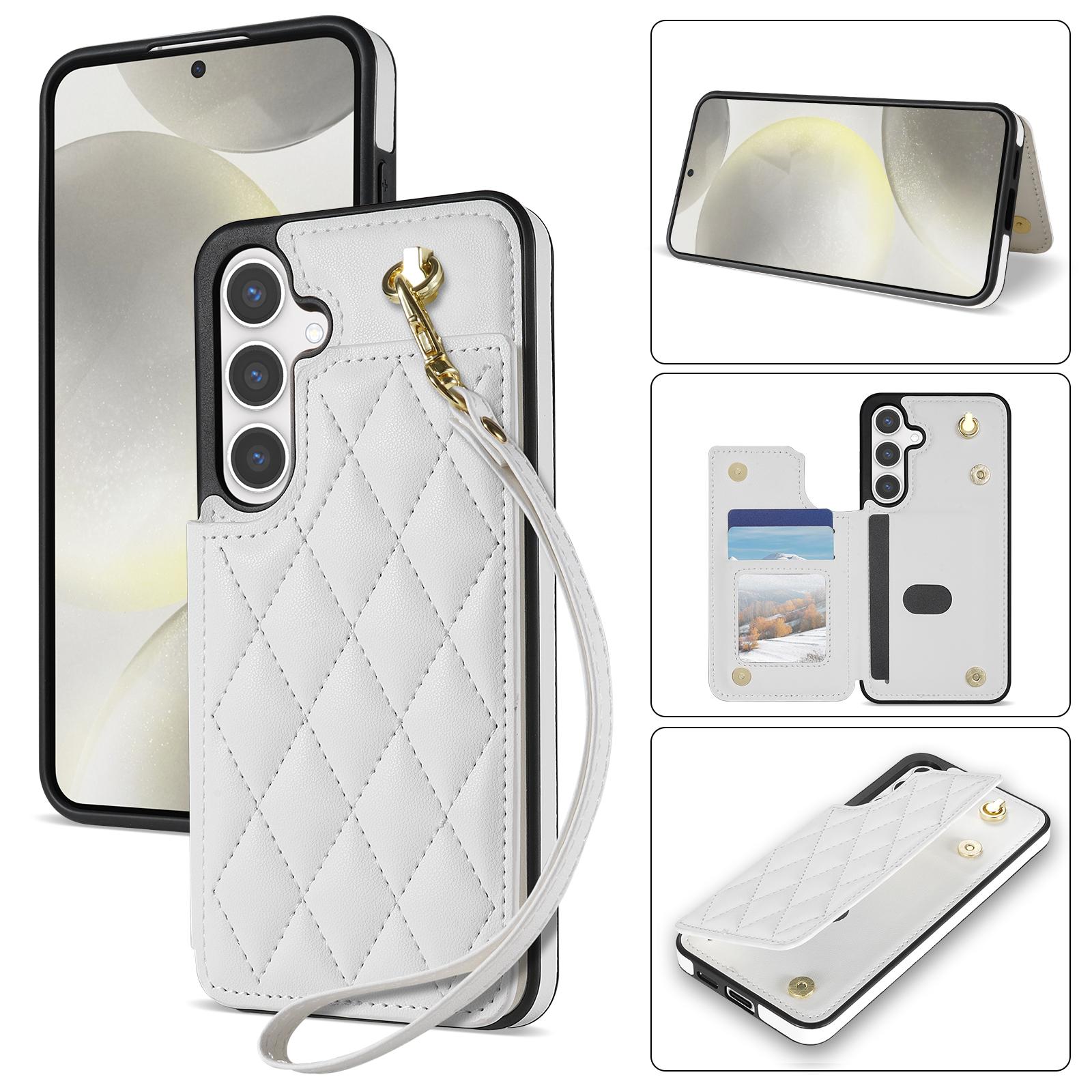 For Samsung Galaxy A55 5G Case with Wrist Strap Card Slots Rhombus Leather+TPU Phone Cover Beige
For Samsung Galaxy A55 5G Case with Wrist Strap Card Slots Rhombus Leather+TPU Phone Cover Beige
