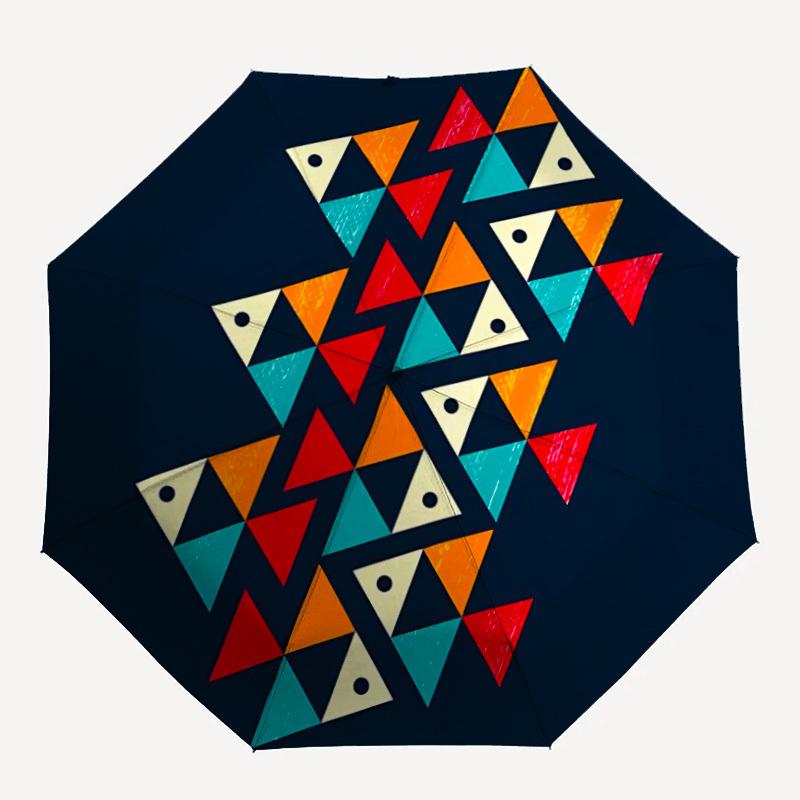1pc Geometric Triangles Fish Automatic Open/Close Umbrella with One-Touch Button, Compact Folding Canopy, Sturdy 8-Rib Windproof Design S41
1pc Geometric Triangles Fish Automatic Open/Close Umbrella with One-Touch Button, Compact Folding Canopy, Sturdy 8-Rib Windproof Design S41