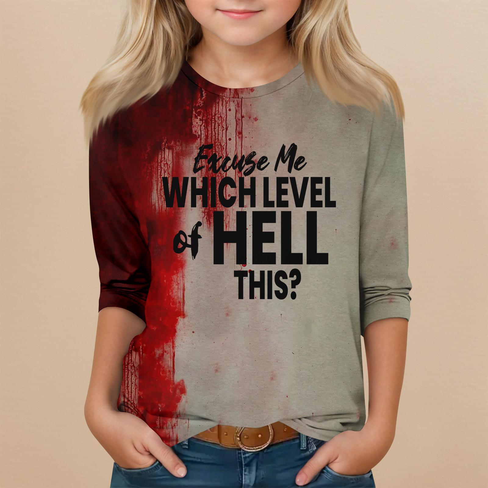 Детский топ с рукавом 3/4 и круглым вырезом, с принтом на Хэллоуин, повседневный 150
Детский топ с рукавом 3/4 и круглым вырезом, с принтом на Хэллоуин, повседневный 150