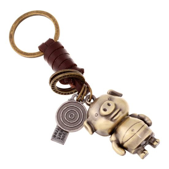 Vintage Faux Leather Circle Ring Cartoon Pig Bear Pendant Charm Car Key Chain Pig*
Vintage Faux Leather Circle Ring Cartoon Pig Bear Pendant Charm Car Key Chain Pig*