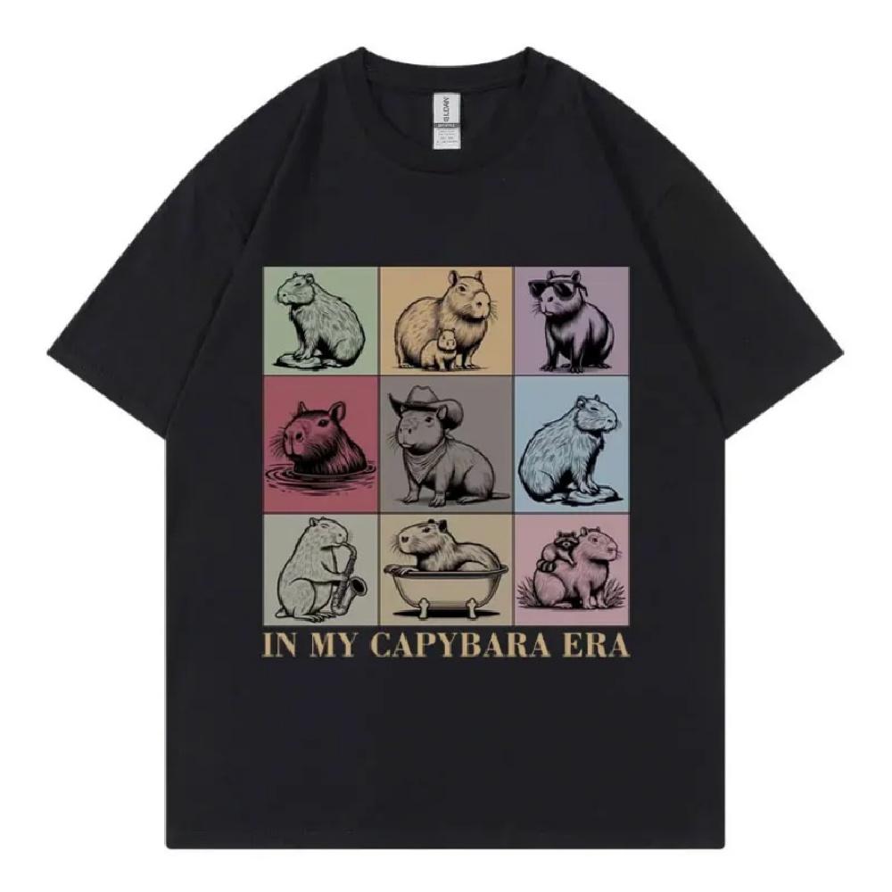 In My Capybara Era T-shirt Harajuku Y2k Oversized Short Sleeve T Shirts Men Women Fashion Casual Pure Cotton T-shirts Streetwear XXXXXL чорний
In My Capybara Era T-shirt Harajuku Y2k Oversized Short Sleeve T Shirts Men Women Fashion Casual Pure Cotton T-shirts Streetwear XXXXXL чорний