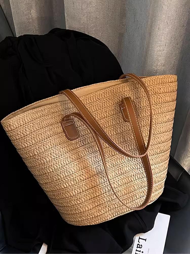 Summer Vacati Women s Straw Woven Shoulder Bags Beach Striped Ladies Bucket Handbags Simple Female Sea Side Large Tote Bag хакі
Summer Vacati Women s Straw Woven Shoulder Bags Beach Striped Ladies Bucket Handbags Simple Female Sea Side Large Tote Bag хакі