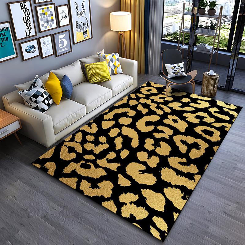 Leopard Print Area Rug - Black and Gold Modern Living Room Carpet Suitable for use as an anti-slip for living room bedroom sofas 40x60cm( 15x23in )
Leopard Print Area Rug - Black and Gold Modern Living Room Carpet Suitable for use as an anti-slip for living room bedroom sofas 40x60cm( 15x23in )