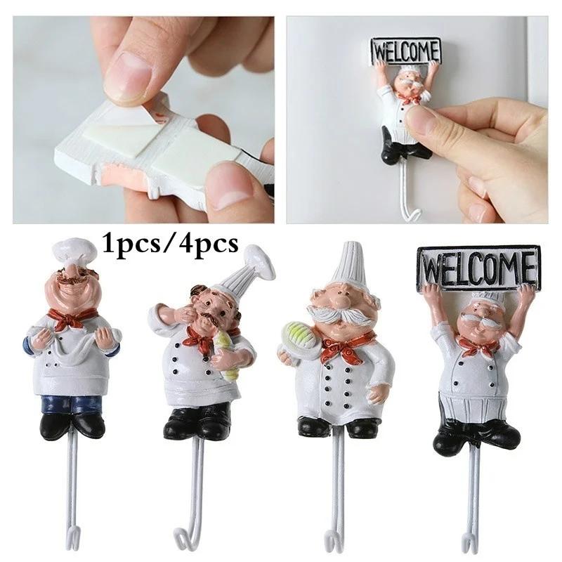 Kitchen Creative Chef Cartoon Storage Rack Hooks Wall Hanger Kitchen Hooks for Utensils C
Kitchen Creative Chef Cartoon Storage Rack Hooks Wall Hanger Kitchen Hooks for Utensils C