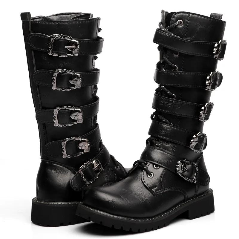 мода Мужские кожаные мотоциклетные ботинки Ботинки Combat Boots длиной до середины голени Ботинки Gothic Belt Punk Boots Мужская обувь Boot Botas Hombre 42 чёрный
мода Мужские кожаные мотоциклетные ботинки Ботинки Combat Boots длиной до середины голени Ботинки Gothic Belt Punk Boots Мужская обувь Boot Botas Hombre 42 чёрный