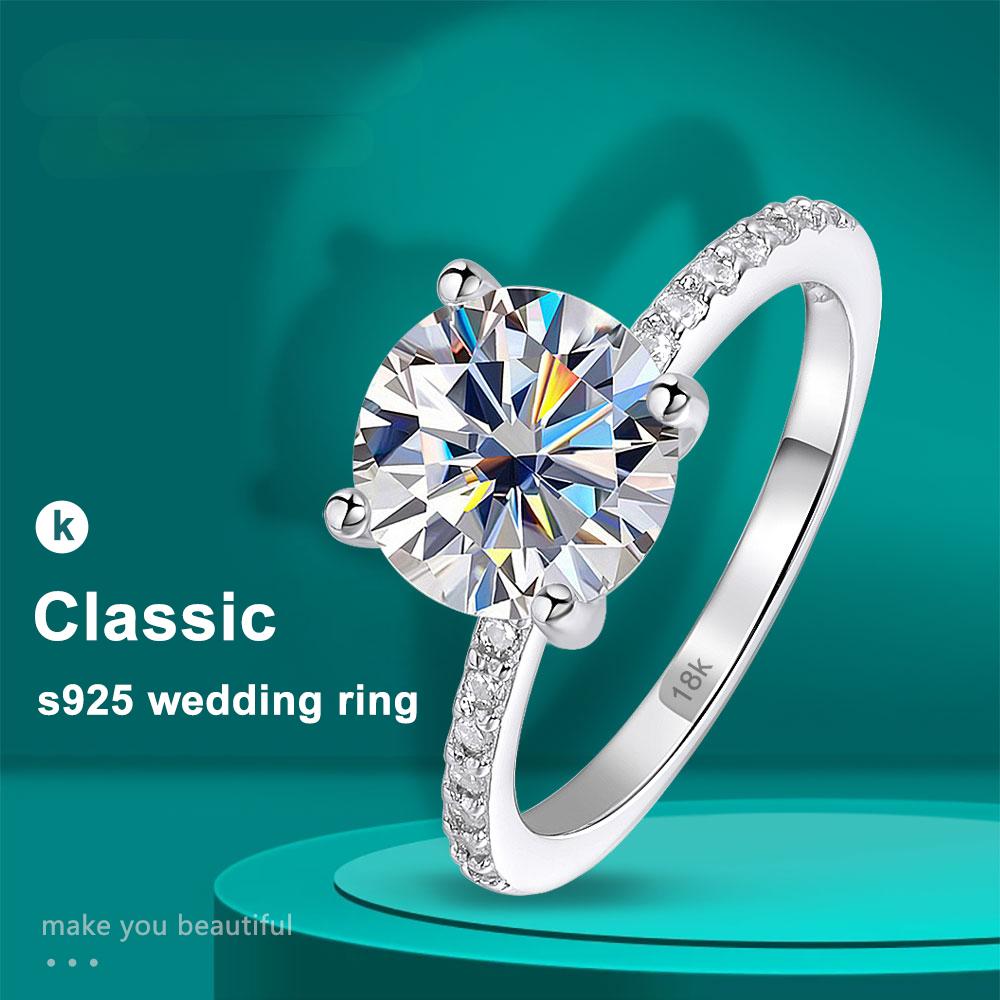 D VVS1 1-3ct Round Moissanite Ring 18K White Gold Plated s925 Sterling Silver with GRA Diamond Wedding Rings for Women 9
D VVS1 1-3ct Round Moissanite Ring 18K White Gold Plated s925 Sterling Silver with GRA Diamond Wedding Rings for Women 9