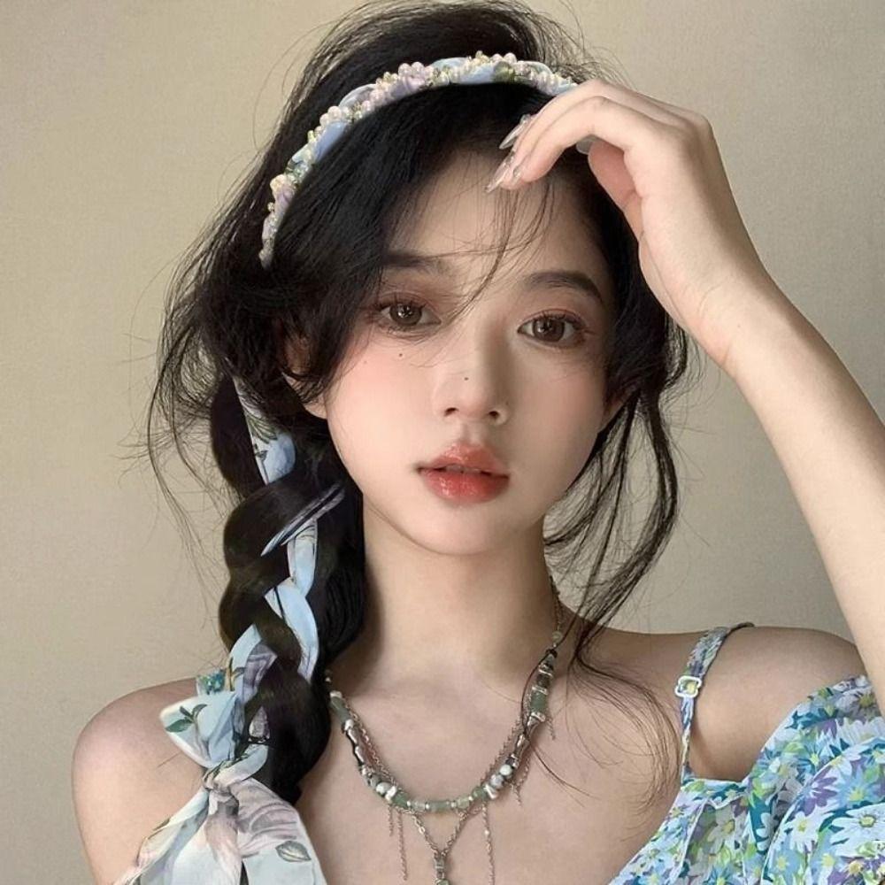 Head Wear Pearl Ribbon Hairband 3D Children Wreath Headband Sweet Fresh Floral Hair Hoop Women
Head Wear Pearl Ribbon Hairband 3D Children Wreath Headband Sweet Fresh Floral Hair Hoop Women