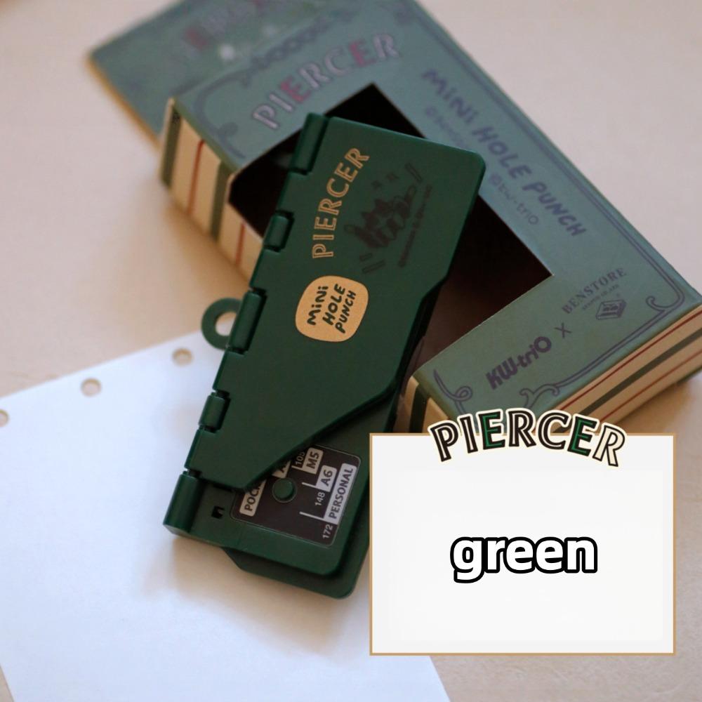 Retro Three-Hole Punch Mini Binder Punching Machine Card Punch For M5/A7/A6 Office Supplies зелений
Retro Three-Hole Punch Mini Binder Punching Machine Card Punch For M5/A7/A6 Office Supplies зелений