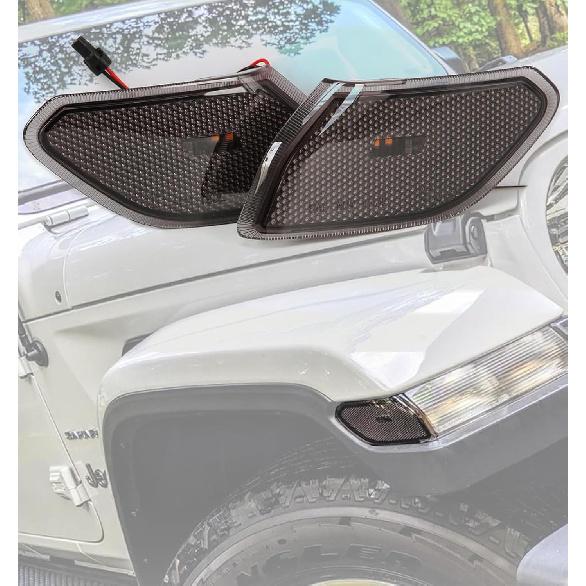 Smoked Lens LED Side Marker Lights Compatible with 2018-2026 Jeep Wrangler JL Gladiator JT Front Fender Flares Turn Signal Lamp Corner Indicator
Smoked Lens LED Side Marker Lights Compatible with 2018-2026 Jeep Wrangler JL Gladiator JT Front Fender Flares Turn Signal Lamp Corner Indicator