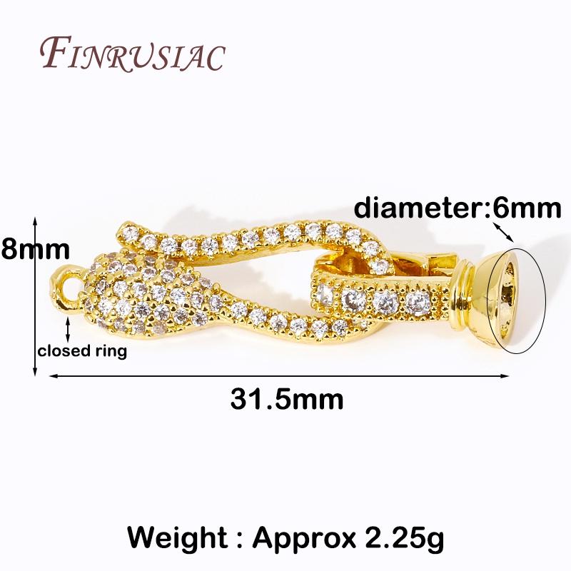 18K Gold Plated Inlay Zircon Connector Fastener Lock Clasps Accessories Handmade DIY Jewelry Making Supplies 1 Piece
18K Gold Plated Inlay Zircon Connector Fastener Lock Clasps Accessories Handmade DIY Jewelry Making Supplies 1 Piece