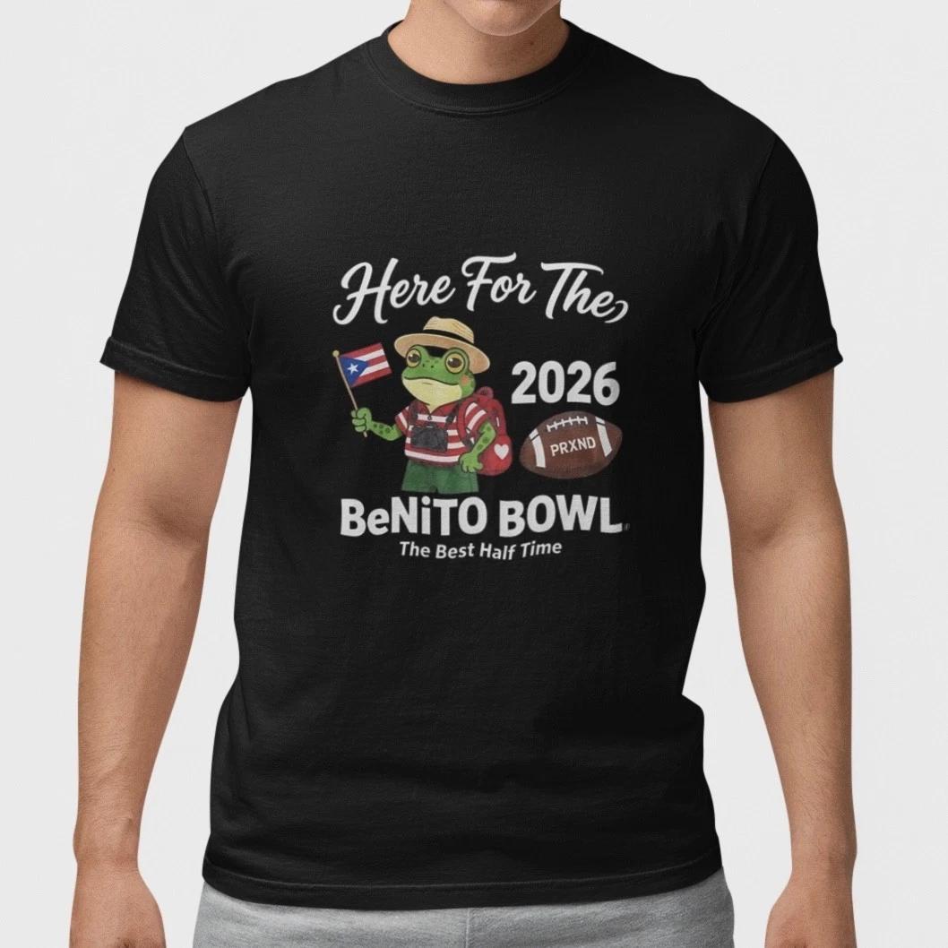 Here For The Benito Bowl 2026 Funny Party Shirt Cartoon Frog Game Day Tee S
Here For The Benito Bowl 2026 Funny Party Shirt Cartoon Frog Game Day Tee S