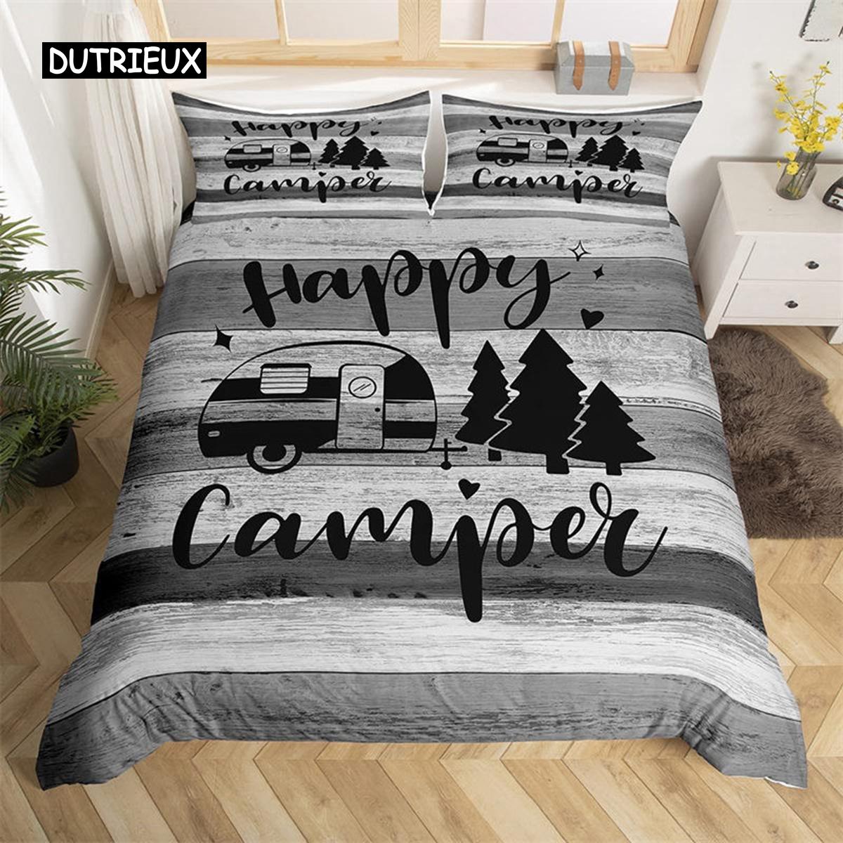 Rustic Farmhouse Style Duvet Cover Old Barn Door Comforter Cover Polyester Happy Camper Print Black Sketch Drawing Quilt Cover Tool EU single(135x200cm)
Rustic Farmhouse Style Duvet Cover Old Barn Door Comforter Cover Polyester Happy Camper Print Black Sketch Drawing Quilt Cover Tool EU single(135x200cm)