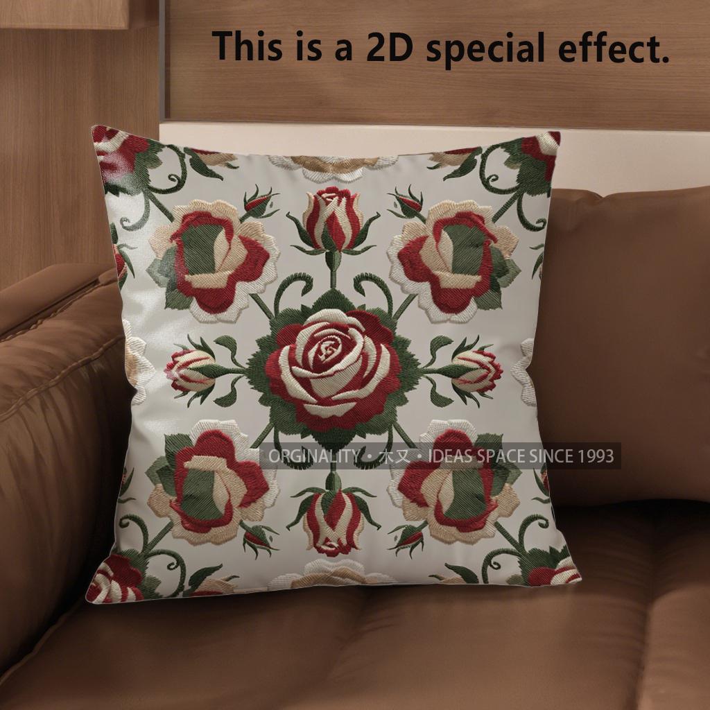 2D Vintage Rose Embossed Throw Pillow Covers Pattern Cushion Cover Suitable For Sofa Bedroom Car Pillow Cover 40x40cm
2D Vintage Rose Embossed Throw Pillow Covers Pattern Cushion Cover Suitable For Sofa Bedroom Car Pillow Cover 40x40cm