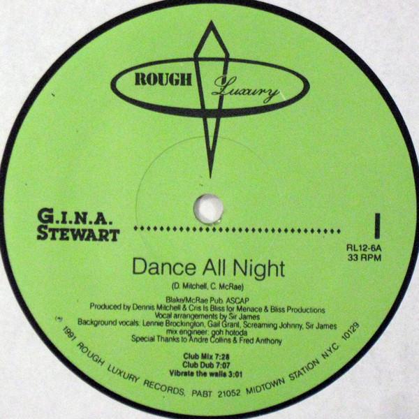 12inch Record G.I.N.A. STEWART - Dance All Night RL126 Rough Luxury Re 1991 US Dance & Electronica Used
12inch Record G.I.N.A. STEWART - Dance All Night RL126 Rough Luxury Re 1991 US Dance & Electronica Used