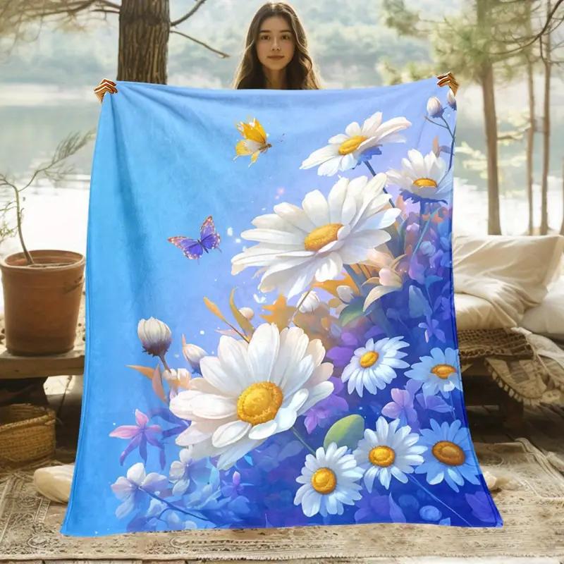 Flower butterfly print flannel blanket suitable for bed office home camping cozy warmth sofa Halloween and Christmas 75x100cm
Flower butterfly print flannel blanket suitable for bed office home camping cozy warmth sofa Halloween and Christmas 75x100cm