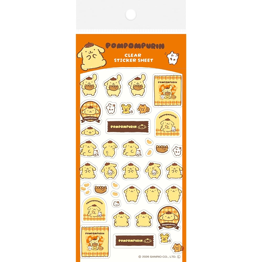 Furukawa Paper Sanrio Characters Transparent Sticker Sheet Snack Party Pompompurin QS384
Furukawa Paper Sanrio Characters Transparent Sticker Sheet Snack Party Pompompurin QS384
