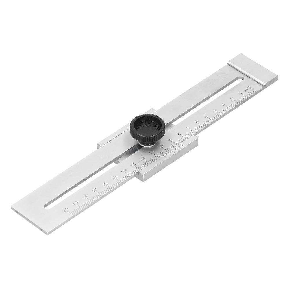 Carbon Steel Sliding Line Ruler 200mm (Measuring Range) with Larger ABS Knob Hole Scribing Ruler with Slide Stops
Carbon Steel Sliding Line Ruler 200mm (Measuring Range) with Larger ABS Knob Hole Scribing Ruler with Slide Stops