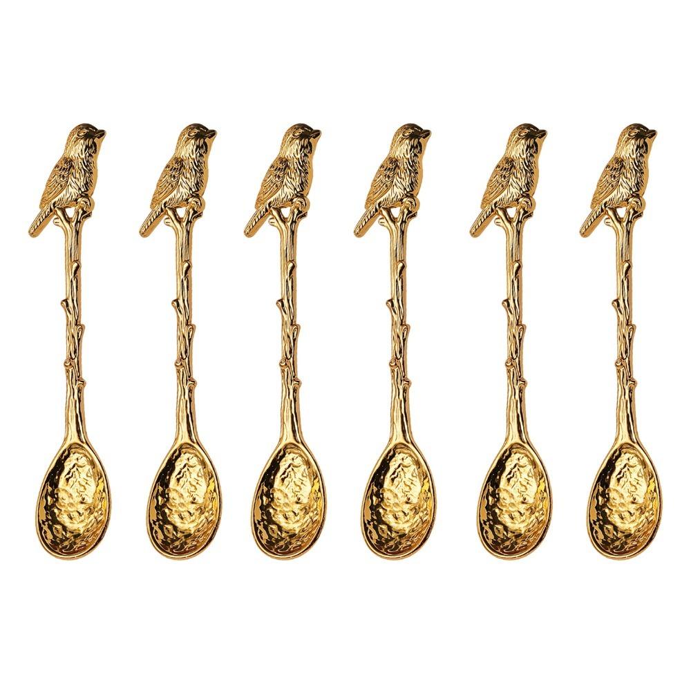 6pcs Classic Zinc Alloy Vintage Dragonfly Coffee Spoon Gold Mini Mixing Spoon European Royal Style Teaspoon Cake
6pcs Classic Zinc Alloy Vintage Dragonfly Coffee Spoon Gold Mini Mixing Spoon European Royal Style Teaspoon Cake