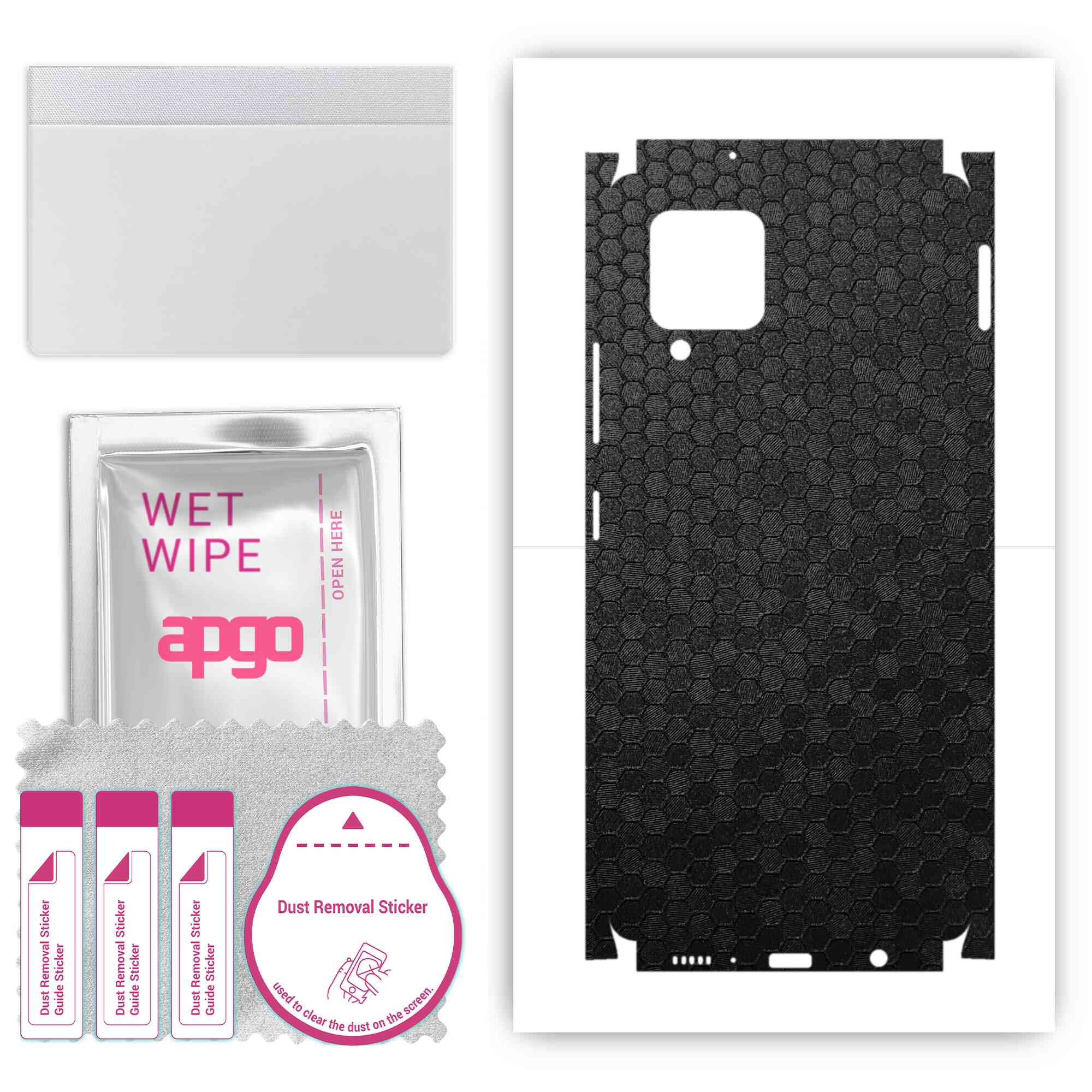 apgo Protective Skin Sticker for the back+sides compatible with Samsung Galaxy A42 5G, Full Wrap Film, Foil, Vinyl - Pattern Black Honeycomb
apgo Protective Skin Sticker for the back+sides compatible with Samsung Galaxy A42 5G, Full Wrap Film, Foil, Vinyl - Pattern Black Honeycomb