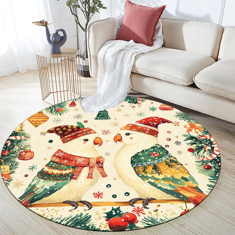Christmas Cockatoo pattern round rug,Carpet Rug for Living Room Bedroom Playroom ,Non-slip Floor Mat,Holiday Gifts and Birthday Gifts. 80cmx80cm
Christmas Cockatoo pattern round rug,Carpet Rug for Living Room Bedroom Playroom ,Non-slip Floor Mat,Holiday Gifts and Birthday Gifts. 80cmx80cm