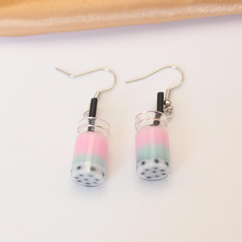 Creative Funny Three Layers Colored Bubble Milky Tea Pendant Earrings for Women Personality Drink Party Ear Zircon Girl Gift
Creative Funny Three Layers Colored Bubble Milky Tea Pendant Earrings for Women Personality Drink Party Ear Zircon Girl Gift