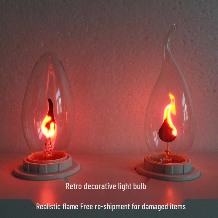 E14 Edison LED Flame Bulb: Energy-Saving Decorative Candle Light with Retro Tungsten Filament in Yellow Flame. E14 Clear Flame Pointed
E14 Edison LED Flame Bulb: Energy-Saving Decorative Candle Light with Retro Tungsten Filament in Yellow Flame. E14 Clear Flame Pointed