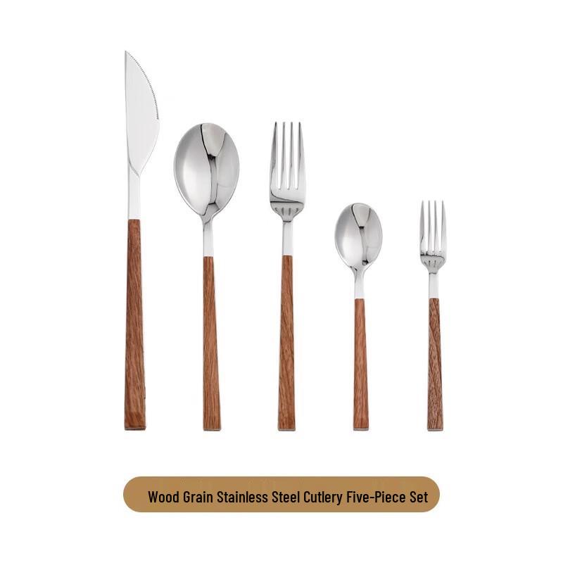 LIU Stainless Steel Cutlery Set with Faux Wenge Handle
LIU Stainless Steel Cutlery Set with Faux Wenge Handle