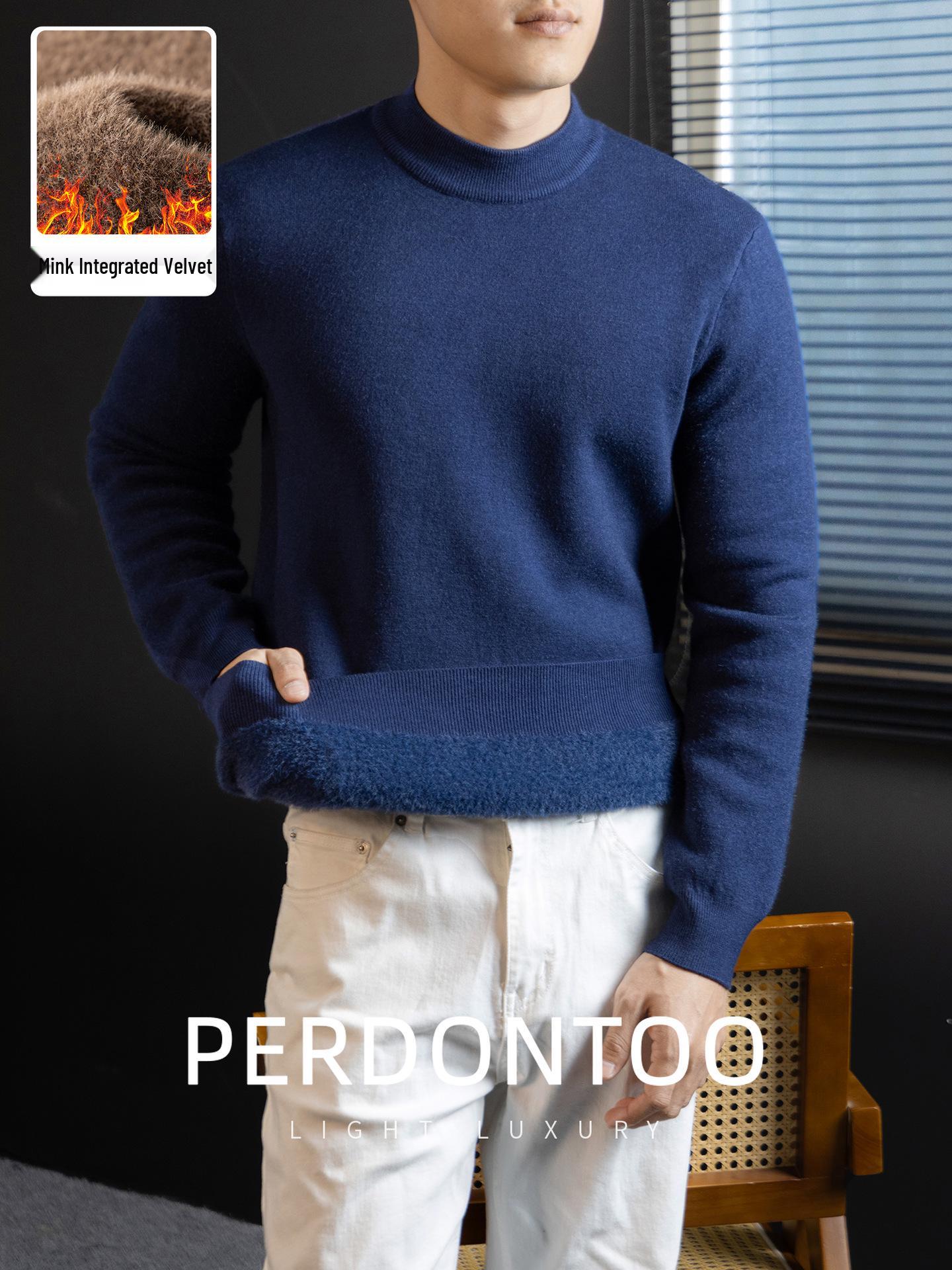Men s Self-Heating Thick Mink Velvet Sweater with Ribbed Half-High Collar for Autumn/Winter XXX-Large
Men s Self-Heating Thick Mink Velvet Sweater with Ribbed Half-High Collar for Autumn/Winter XXX-Large