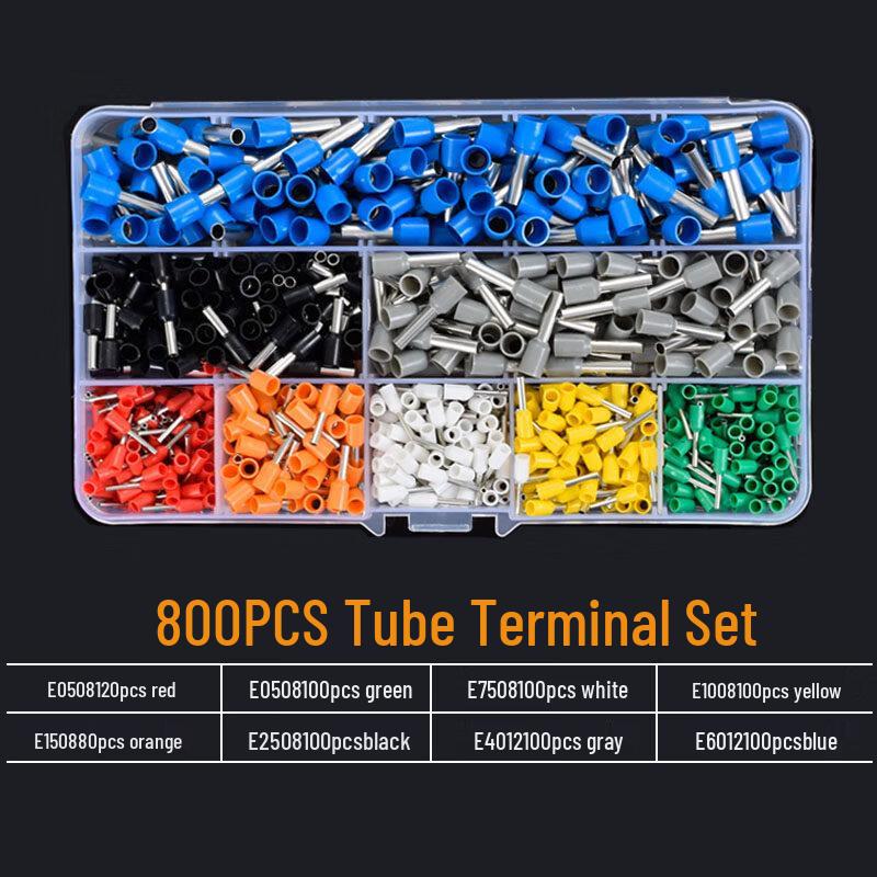 800-Piece Insulated Tube Terminal Connector Kit
800-Piece Insulated Tube Terminal Connector Kit