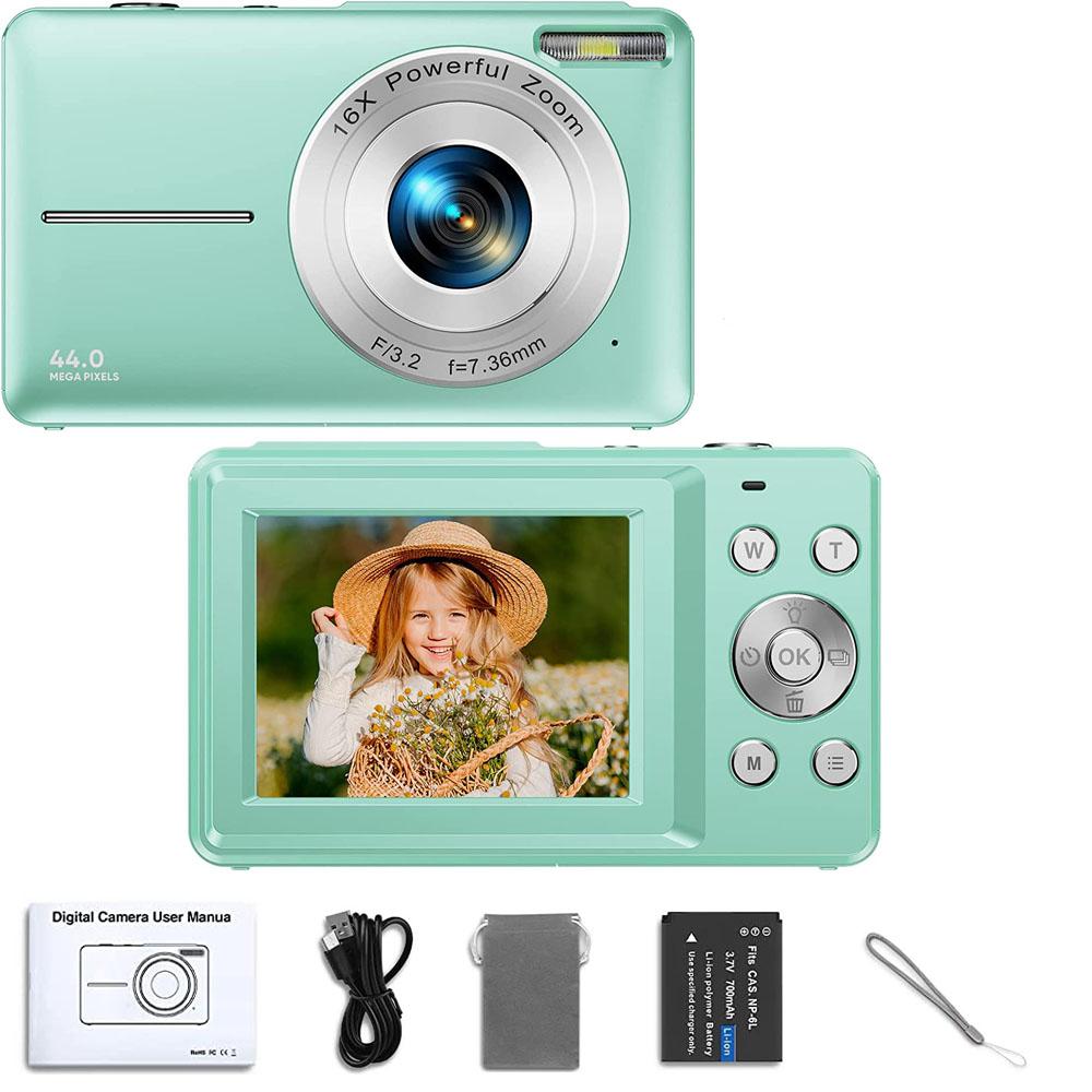 HD 1080P 2.4 inch digital Camera Rechargeable Cameras with 16x Zoom Compact Camera 44MP Cameras for kids Beginner Camera
HD 1080P 2.4 inch digital Camera Rechargeable Cameras with 16x Zoom Compact Camera 44MP Cameras for kids Beginner Camera