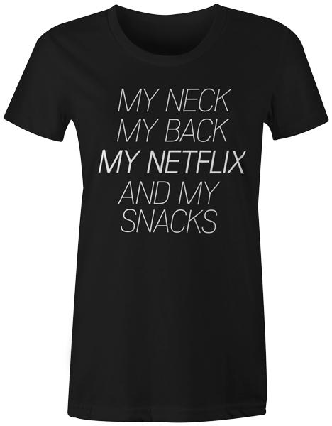 Funny Netflix T-Shirt Chill Popular Joke Novelty Womens T-Shirt - My Netflix L
Funny Netflix T-Shirt Chill Popular Joke Novelty Womens T-Shirt - My Netflix L