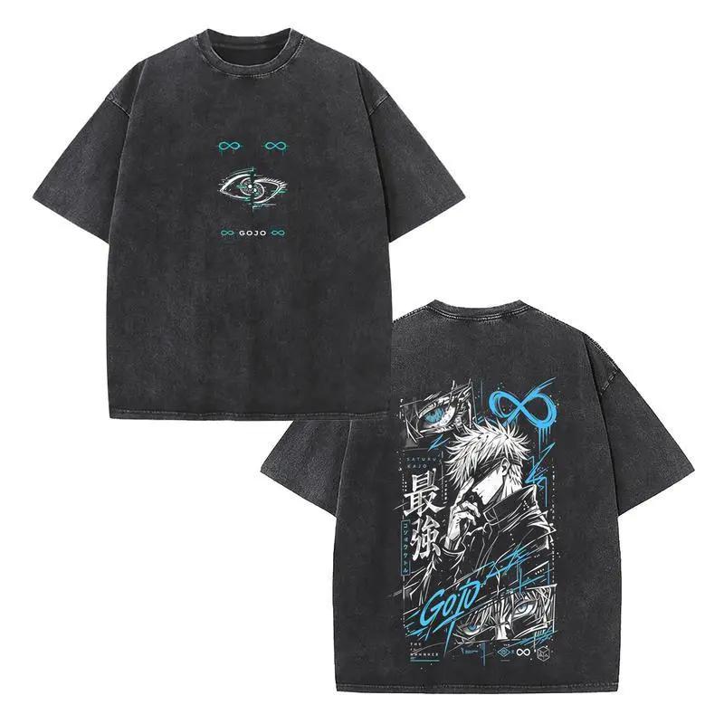 Gojo Satoru Jujutsu Kaisen T-shirt Men Women Clothing Vintage Y2k Washed T Shirt Summer Short Sleeve Pure Cotton Tees Tops XXL чорний
Gojo Satoru Jujutsu Kaisen T-shirt Men Women Clothing Vintage Y2k Washed T Shirt Summer Short Sleeve Pure Cotton Tees Tops XXL чорний