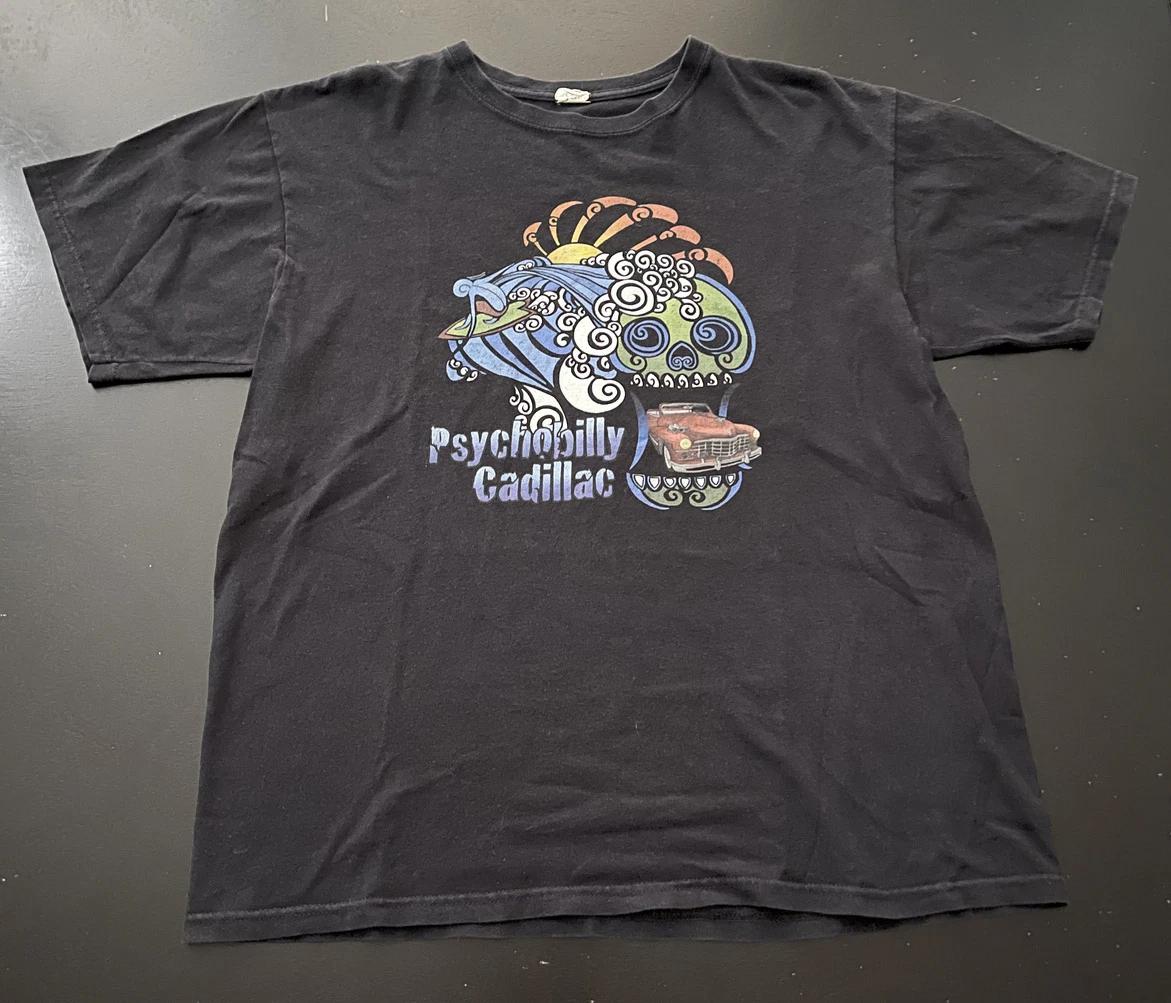 Psychobilly Cadillac 100% Cotton T-shirt Mens Tees Top, Band, Size: Large (No Size Tag) 3XL
Psychobilly Cadillac 100% Cotton T-shirt Mens Tees Top, Band, Size: Large (No Size Tag) 3XL