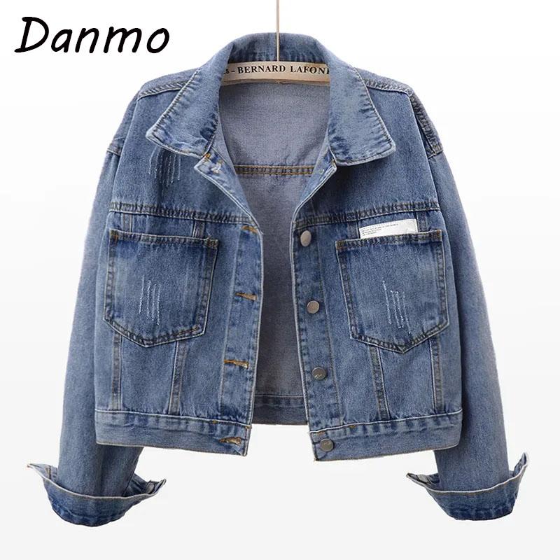 Вінтажна джинсова куртка Danmo, жіноча корейська мода, укорочені джинси, жіноче повсякденне вільне верхнє пальто весна-осінь XXL
Вінтажна джинсова куртка Danmo, жіноча корейська мода, укорочені джинси, жіноче повсякденне вільне верхнє пальто весна-осінь XXL