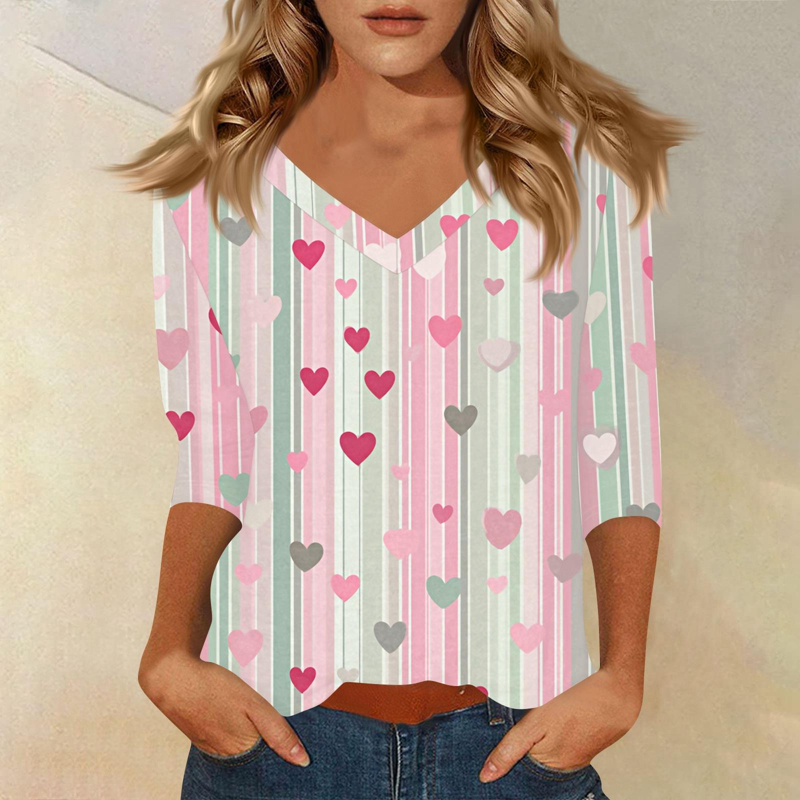 Женская футболка с принтом, рукав 3/4, повседневная мода на выходные, базовый топ с V-образным вырезом L
Женская футболка с принтом, рукав 3/4, повседневная мода на выходные, базовый топ с V-образным вырезом L