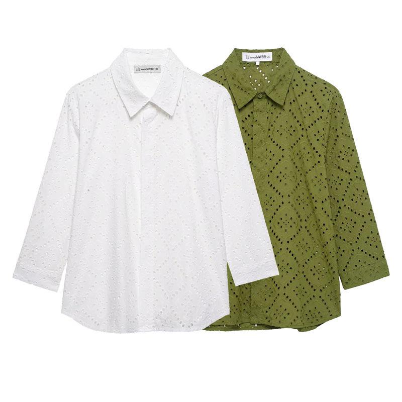 TAOP&ZA Women s Casual Long Sleeve Embroidered Cutout Shirt - Summer Collection Medium
TAOP&ZA Women s Casual Long Sleeve Embroidered Cutout Shirt - Summer Collection Medium