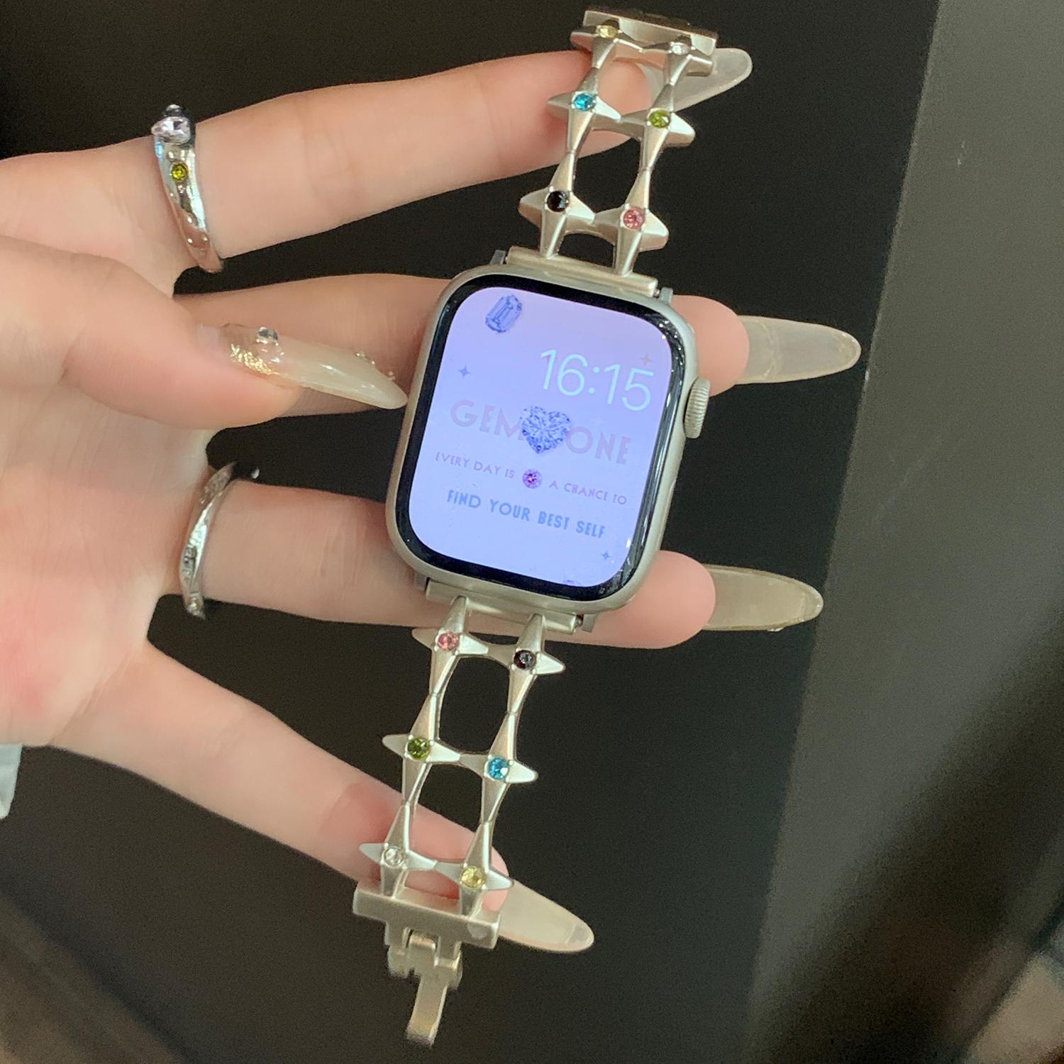 For Apple Watch Series 10 42mm/9 8 7 41mm/SE (2023) SE (2022) SE 6 5 4 40mm/3 2 1 38mm Alloy Bracelet Watch Band Rose Gold
For Apple Watch Series 10 42mm/9 8 7 41mm/SE (2023) SE (2022) SE 6 5 4 40mm/3 2 1 38mm Alloy Bracelet Watch Band Rose Gold