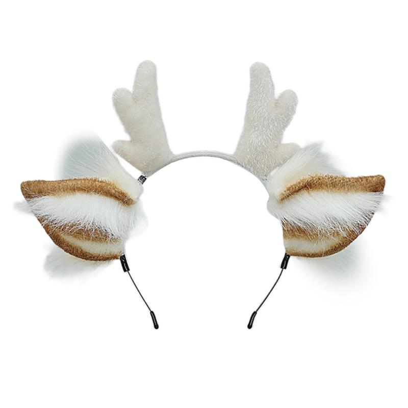 Adjustable Hairband With Faux Furs Deer Horns Seamless Design Perfect For Halloween Holiday Cosplay School Celebrations бежевий/білий
Adjustable Hairband With Faux Furs Deer Horns Seamless Design Perfect For Halloween Holiday Cosplay School Celebrations бежевий/білий