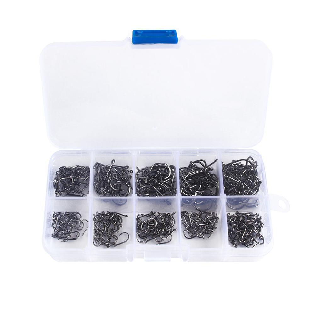 600pcs/1000pcs 3-12 Size Fishing Hooks High Carbon Steel Sharp Barbed Fishhooks
600pcs/1000pcs 3-12 Size Fishing Hooks High Carbon Steel Sharp Barbed Fishhooks