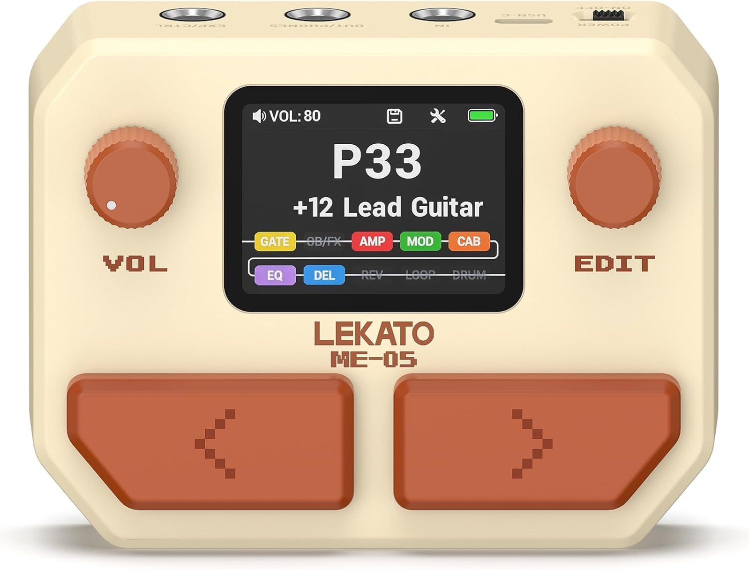 LEKATO Processor for 125 30 Amp USB Audio OTG Rechargeable Multi-Effects Guitar, Effects, Models, 40-Second Looper, NAM/IR Compatible, Interface, бежевый
LEKATO Processor for 125 30 Amp USB Audio OTG Rechargeable Multi-Effects Guitar, Effects, Models, 40-Second Looper, NAM/IR Compatible, Interface, бежевый