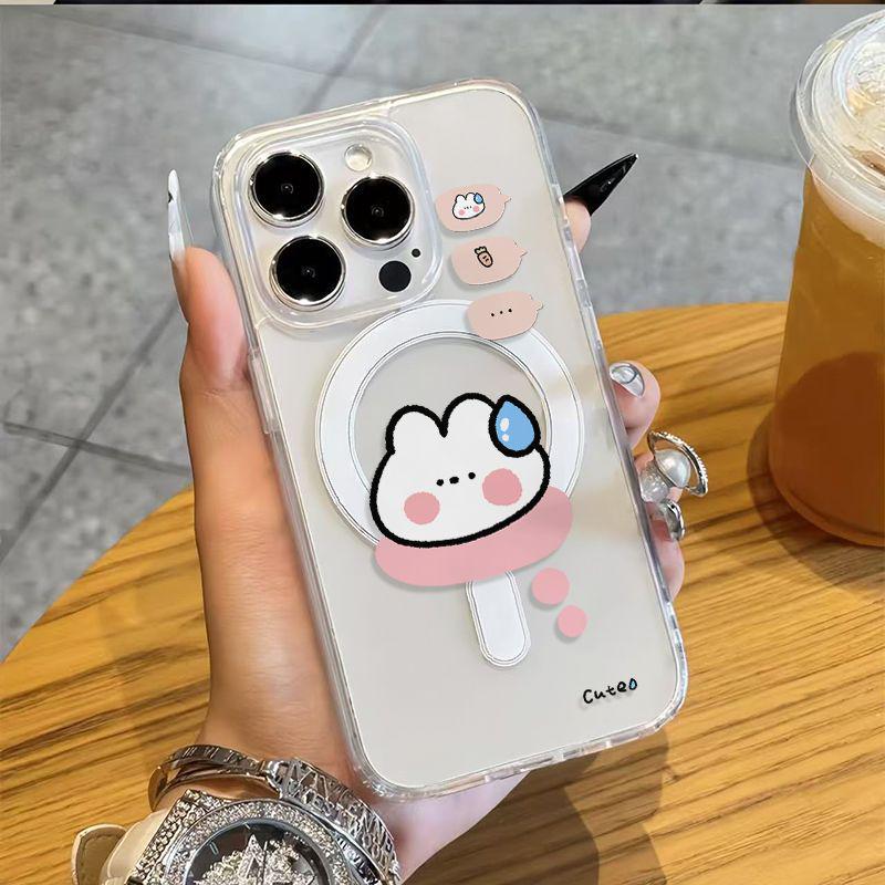 Sweaty Bunny Transparent Magnetic Head Case for Apple 15 Pro Max with Touch Button Compatibility Apple 15
Sweaty Bunny Transparent Magnetic Head Case for Apple 15 Pro Max with Touch Button Compatibility Apple 15