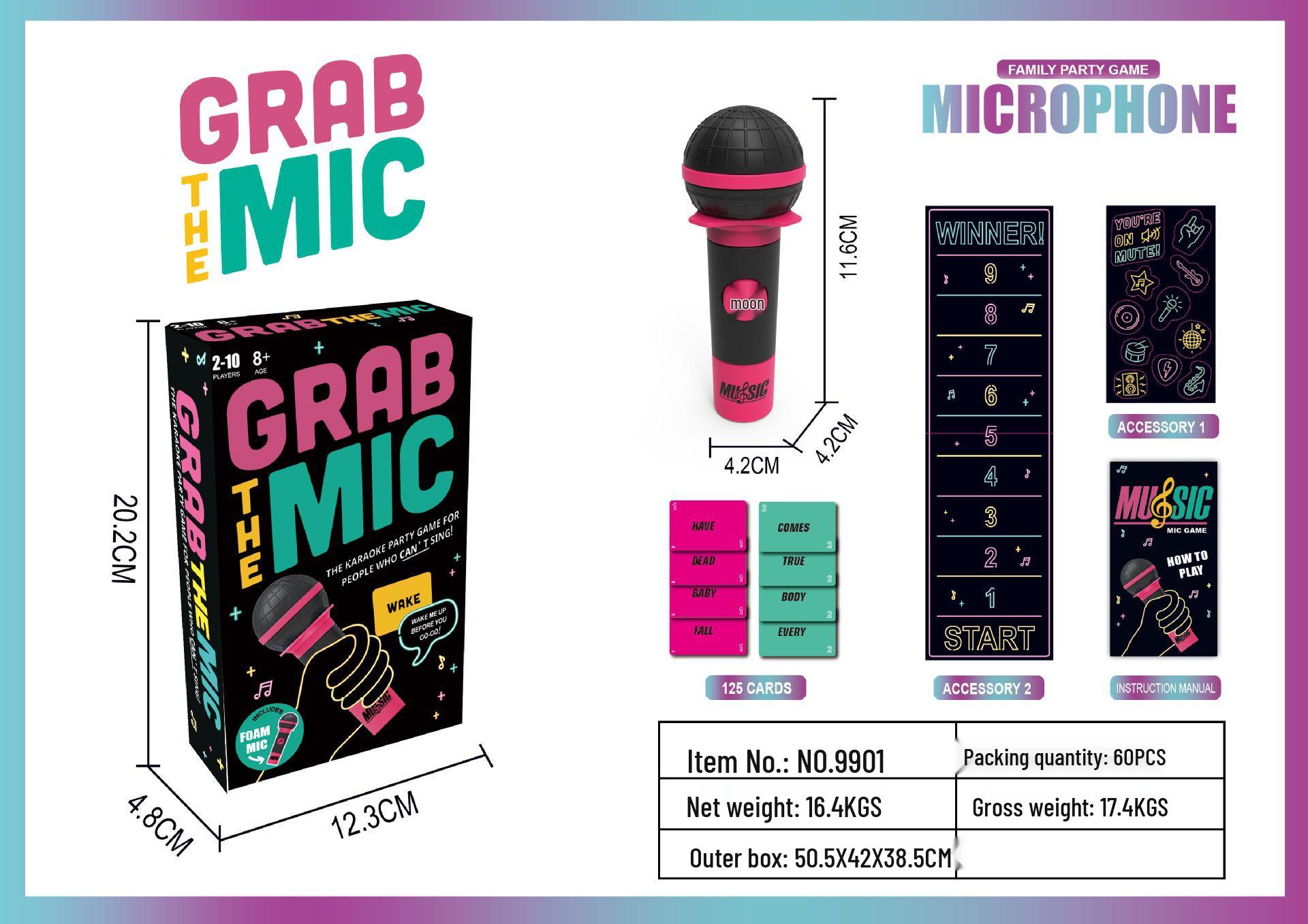 GrabTheMic Karaoke Card Game: Interactive Two-Player Mic-Stealing Party Toy
GrabTheMic Karaoke Card Game: Interactive Two-Player Mic-Stealing Party Toy